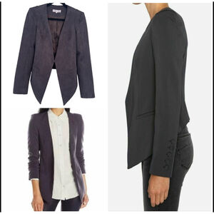 James Jeans V Blazer Petite Sueded Mink